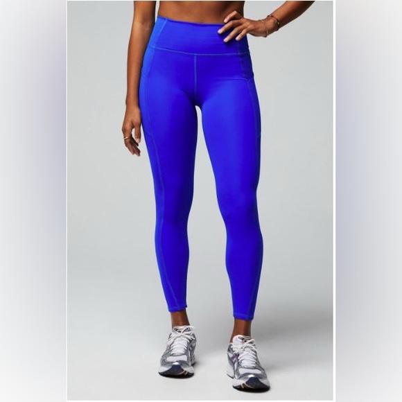 NWT- Fabletics PureLuxe High-Waisted Pocket 7/8 Leggings - LUMINARY BLUE !! - Picture 6 of 9